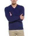 Quinn Cashmere V-neck Sweater In Blue