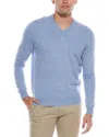 Quinn Cashmere V-neck Sweater In Blue