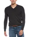 Quinn Cashmere V-neck Sweater In Gray