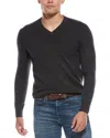 Quinn Cashmere V-neck Sweater In Gray