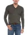 Quinn Cashmere V-neck Sweater In Green