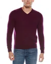Quinn Cashmere V-neck Sweater In Purple