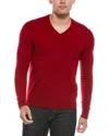 Quinn Cashmere V-neck Sweater In Red