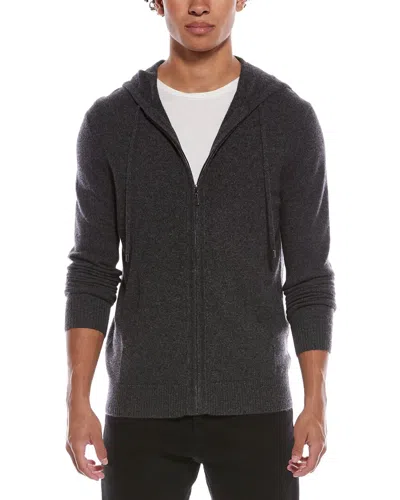 Quinn Full Zip Cashmere Hoodie In Gray