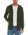 Quinn Full Zip Cashmere Hoodie In Green