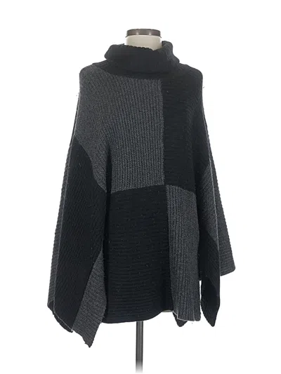Pre-owned Quinn Poncho In Black