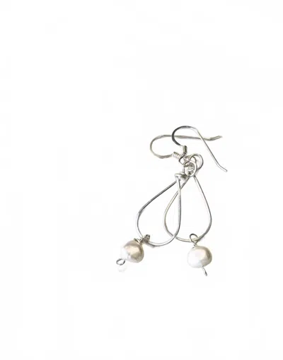 Quinn Sharp Jewelry Small Teardrop Freshwater Pearl Earrings In Sterling Silver In Multi