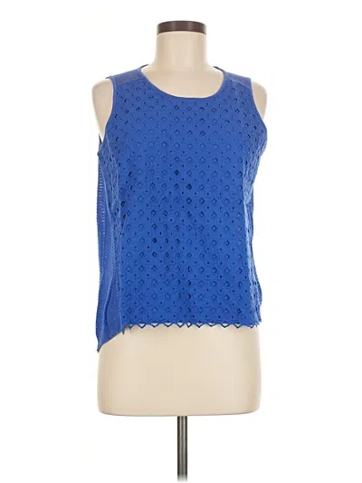 Pre-owned Quinn Sleeveless Blouse In Blue