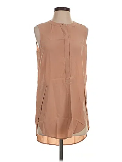 Pre-owned Quinn Sleeveless Blouse In Tan