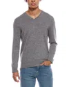 Quinn Solid Cashmere V-neck Sweater In Gray