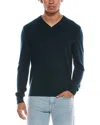 Quinn Solid Cashmere V-neck Sweater In Green