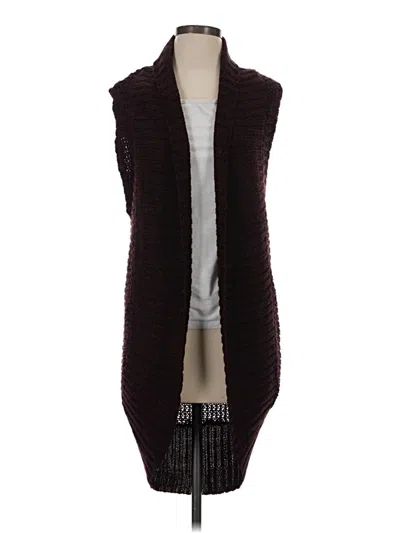 Pre-owned Quinn Sweater Vest In Burgundy