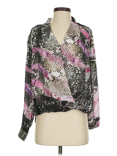 Pre-owned Quintessential Long Sleeve Blouse In Silver