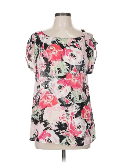 Pre-owned Quintessential Short Sleeve Blouse In Pink