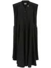 Quira Waist Drawstring Oversize Dress In Black