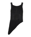 Quira Asymmetric Knitted Vest In Black