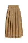 Quira Biscuit Polyester Blend Skirt In Beige