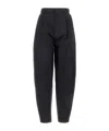 Quira Wool Pant With Tapered Leg And Pleated Design In Black