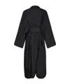 Quira Belted Cotton Blend Trench Coat In Black
