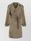 QUIRA BELTED FOOT-LENGTH TRENCH COAT EPAULETTES