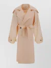QUIRA BELTED FOOT-LENGTH TRENCH COAT EPAULETTES