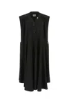 Quira Waist Drawstring Oversize Dress In Black