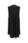 Quira Waist Drawstring Oversize Dress In Black