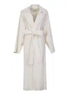 Quira White Double-breasted Coat In Neutral