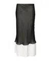 Quira Double Flared Miniskirt In Black