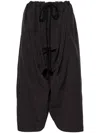 Quira Drawstring-waist Cropped Trousers In Grey