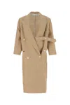 QUIRA EMBROIDERED WOOL OVERCOAT