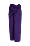 Quira Woman Midi Skirt Mauve Size 8 Cotton In Q0074