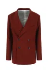 Quira Woman Suit Jacket Burgundy Size 10 Wool In Brown