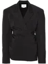 Quira Japanese Double-breasted Blazer In Grey