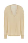 Quira Sand Wool Oversize Sweater In Q0011