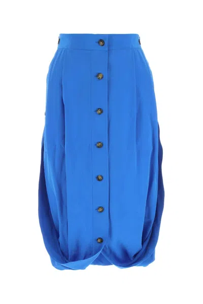 Quira Light-blue Crepe Flip It Up Skirt