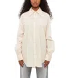 Quira Light Pink Oversized Solid Shirt In Pink