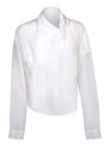 Quira Wrap-style Shirt With Detailing And Fit In White
