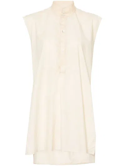 Quira Long-length Cotton Shirt In Neutrals
