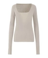 Quira Long-sleeved Pullover Sweater In Nude