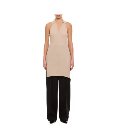 Quira Long Vest In Nude