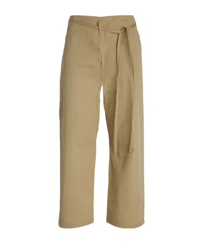QUIRA QUIRA BELTED CROPPED TROUSERS