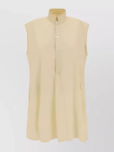 QUIRA OVERSIZE COTTON SHIRT MANDARIN COLLAR