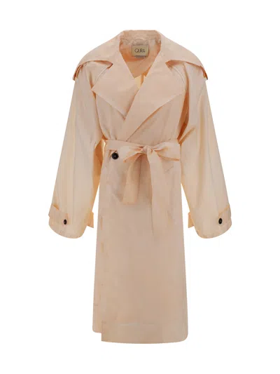 Quira Oversized Trench In Rose Water