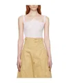 Quira Rib Knitted Halter Vest In Nude