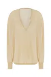 Quira Sand Wool Oversize Sweater In Q0011