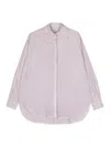Quira Crinkled Cotton Shirt In Metálico