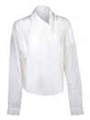 Quira Wrap-style Shirt With Detailing And Fit In White