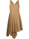 Quira Sleeveless Asymmetric-hem Dress In Neutrals