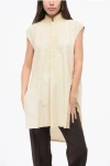 Quira Sleeveless Vintage Effect Oversized Shirt